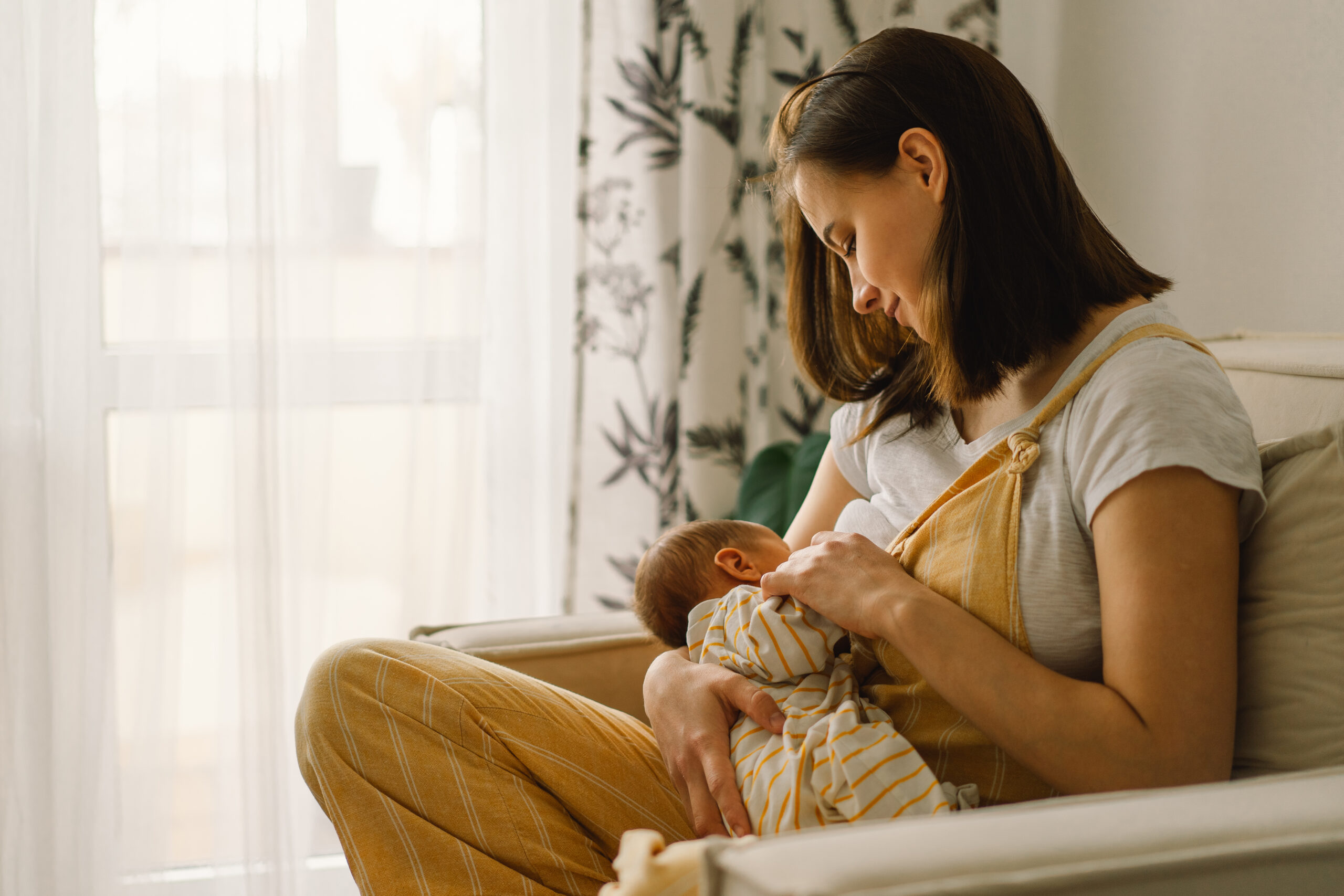 Breastfeeding mother and infant